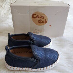Cozy Cub Navy Blue Fashion Toddler Soft Sole Sports Shoes SZ 6.5